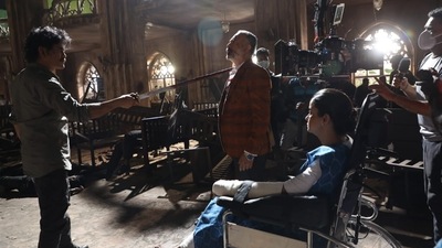 Manish Chaudhari and Nagarjuna on the sets of The Ghost. Manish Chaudhari and Nagarjuna on the sets of The Ghost.