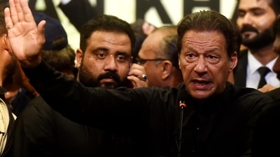 Pakistan By-Elections: Pakistan's former Prime Minister Imran Khan speaks at an event. (AFP) Pakistan By-Elections: Pakistan's former Prime Minister Imran Khan speaks at an event. (AFP)