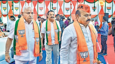 Arun Singh said the BJP will fight the polls under the leadership of Basavaraj Bommai and guidance of BS Yediyurappa. (PTI) Arun Singh said the BJP will fight the polls under the leadership of Basavaraj Bommai and guidance of BS Yediyurappa. (PTI)