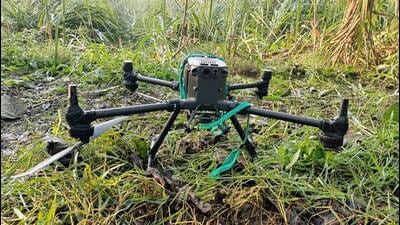 Border Security Force (BSF) shot down a Pakistani drone along International Border, in Gurdaspur on the intervening night of October 13 and 14 . (ANI)
