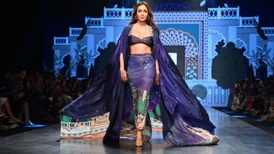 Malaika Arora walks the ramp at the Lakme Fashion Week 2022. (HT Photo/Varinder Chawla) Malaika Arora walks the ramp at the Lakme Fashion Week 2022. (HT Photo/Varinder Chawla)