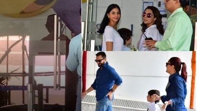 Shah Rukh Khan, Gauri Khan, Kareena Kapoor, Saif Ali Khan, Suhana Khan, AbRam Khan and Taimur Ali Khan at Mumbai event. Shah Rukh Khan, Gauri Khan, Kareena Kapoor, Saif Ali Khan, Suhana Khan, AbRam Khan and Taimur Ali Khan at Mumbai event.