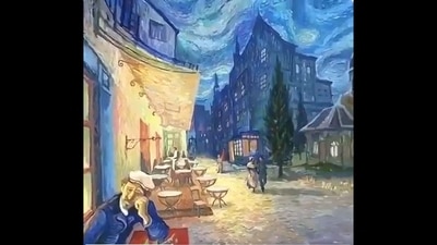 The image is taken from a video that take viewers on a virtual stroll around Vincent van Gogh's world through some of this famous paintings. (Twitter/@Buitengebieden) The image is taken from a video that take viewers on a virtual stroll around Vincent van Gogh's world through some of this famous paintings. (Twitter/@Buitengebieden)