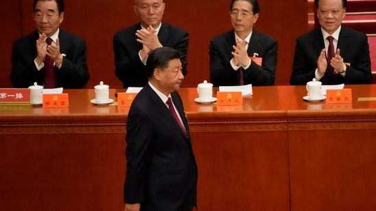 Xi Jinping: Chinese President Xi Jinping arrives for the opening ceremony of the 20th National Congress of China's ruling Communist Party.(AP)