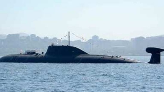 India's sub-surface ballistic nuclear submarine INS Arihant.