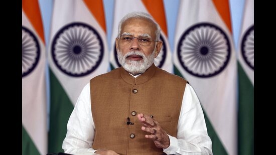 Prime Minister Narendra Modi on Sunday. (PTI) Prime Minister Narendra Modi on Sunday. (PTI)
