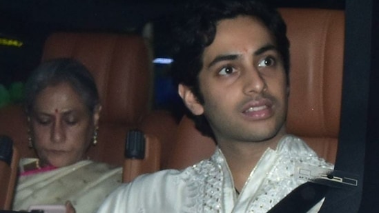 Jaya Bachchan seen with Agastya Nanda.