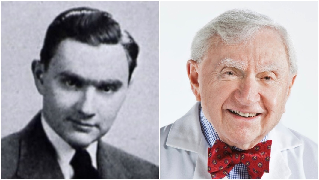 Dr. Howard Tucker, the world's oldest doctor in a recent pic (R) and an old one from 1947. (Guinness World Records) Dr. Howard Tucker, the world's oldest doctor in a recent pic (R) and an old one from 1947. (Guinness World Records)