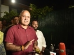 Manish Sisodia addresses the media after being questioned by the CBI in connection to the excise policy case.
