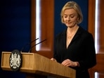 UK Economy: British Prime Minister Liz Truss attends a news conference in London, Britain.(Reuters)