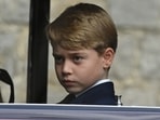 Prince George: Prince George of Wales is seen arriving at St George's Chapel.