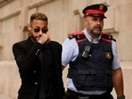 &nbsp;Brazil's Neymar(left) to stand trial in a corruption case over his transfer to FC Barcelona&nbsp;