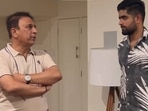 Sunil Gavaskar with Pakistan captain Babar Azam Sunil Gavaskar with Pakistan captain Babar Azam