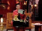 Karan Johar unboxing the Koffee hamper. Karan Johar unboxing the Koffee hamper.