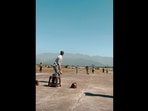 The image, taken from the viral video, shows Vicky Kaushal playing cricket post pack up. The image, taken from the viral video, shows Vicky Kaushal playing cricket post pack up. 
