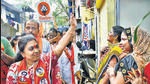 Shiv Sena (Uddhav Balasaheb Thackeray) candidate Rutuja Latke campaigning from Parsiwada to Chakala area for Andheri East bypoll, at Andheri, in Mumbai, India, on Monday. (Vijay Bate/HT Photo) Shiv Sena (Uddhav Balasaheb Thackeray) candidate Rutuja Latke campaigning from Parsiwada to Chakala area for Andheri East bypoll, at Andheri, in Mumbai, India, on Monday. (Vijay Bate/HT Photo)