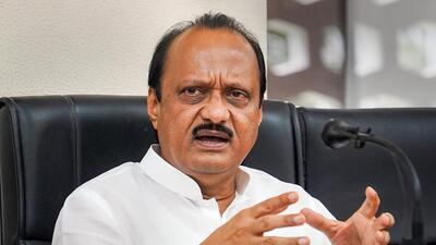 Mumbai: Leader of Opposition in Maharashtra Assembly Ajit Pawar addresses a press conference, in Mumbai, Monday, Sept. 12, 2022. (PTI Photo) (PTI09_12_2022_000142B) (PTI) Mumbai: Leader of Opposition in Maharashtra Assembly Ajit Pawar addresses a press conference, in Mumbai, Monday, Sept. 12, 2022. (PTI Photo) (PTI09_12_2022_000142B) (PTI)