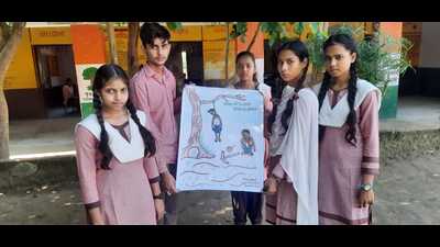 Students of a school in Muzaffarnagar (HT Photo)