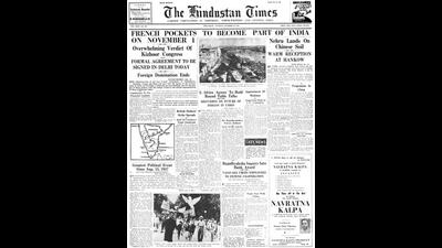 HT This Day: October 19, 1954 -- French pockets to become part of India on November 1