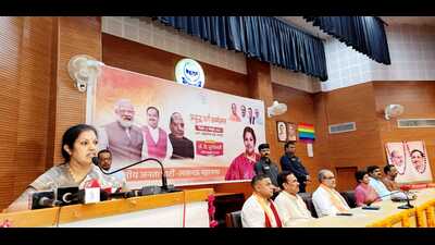 BJP leader D Purandeswari in Uttar Pradesh on Monday (HT Photo)