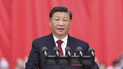Chinese President Xi Jinping delivers a speech during the opening ceremony of the 20th National Congress of China's ruling Communist Party in Beijing on Sunday. (AP) Chinese President Xi Jinping delivers a speech during the opening ceremony of the 20th National Congress of China's ruling Communist Party in Beijing on Sunday. (AP)