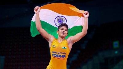 Wrestler Antim Panghal (PTI) Wrestler Antim Panghal (PTI)