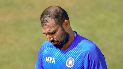 Mohammed Shami attends a practice session in Mohali. (PTI) Mohammed Shami attends a practice session in Mohali. (PTI)