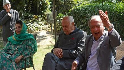 The meeting will be held at Farooq Abdullah’s residence. (HT PHOTO)