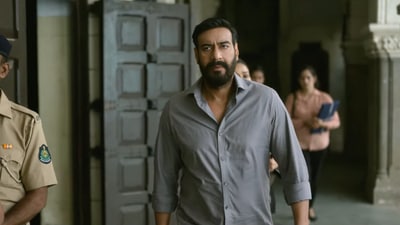 Ajay Devgn in a still from the movie. Ajay Devgn in a still from the movie.