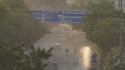The Central Pollution Control Board's 24-hour average Air Quality Index (AQI) data showed that at 9.05 am, Delhi's air quality was in the poor category at 242. The Central Pollution Control Board's 24-hour average Air Quality Index (AQI) data showed that at 9.05 am, Delhi's air quality was in the poor category at 242.