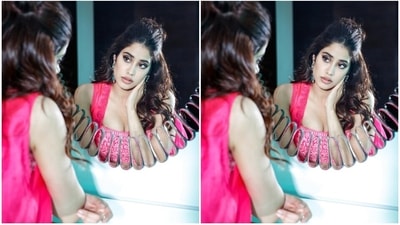 On Monday, Janhvi took to Instagram to share pictures from her visit to Jaipur - the pink city. The post features several clicks of Janhvi displaying her Desi Glam avatar in a pink ensemble, attending a concert in Jaipur, cutting a cake with a sword, taking a floral bath, hotel decorations, and more. She captioned it, "Pink in the Pink City. #JaipurmeinMili a recap of last evening. #Mili IN THEATRES 4th NOVEMBER." (Instagram) On Monday, Janhvi took to Instagram to share pictures from her visit to Jaipur - the pink city. The post features several clicks of Janhvi displaying her Desi Glam avatar in a pink ensemble, attending a concert in Jaipur, cutting a cake with a sword, taking a floral bath, hotel decorations, and more. She captioned it, "Pink in the Pink City. #JaipurmeinMili a recap of last evening. #Mili IN THEATRES 4th NOVEMBER." (Instagram)