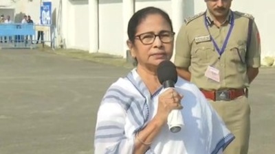 Mamata Banerjee spekaing to reporters at the Kolkata airport before leaving for a trip to north Bengal on Monday. (ANI) Mamata Banerjee spekaing to reporters at the Kolkata airport before leaving for a trip to north Bengal on Monday. (ANI)