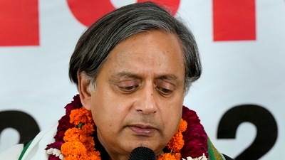 Congress party presidential candidate Shashi Tharoor. (PTI) Congress party presidential candidate Shashi Tharoor. (PTI)