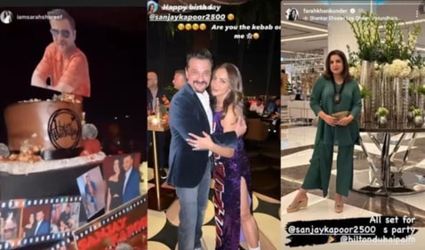 Sanjay Kapoor's birthday party was attended by Seema Sajed and Farah Khan, among other celebs. Sanjay's birthday cake (left). Sanjay Kapoor's birthday party was attended by Seema Sajed and Farah Khan, among other celebs. Sanjay's birthday cake (left). 