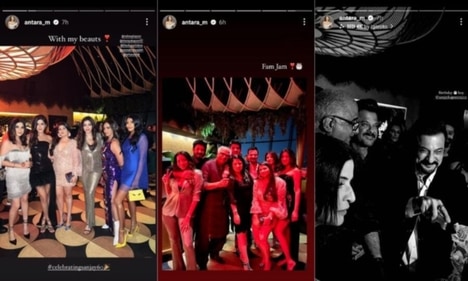 Kapoor family and their guests at Sanjay Kapoor's birthday bash. Kapoor family and their guests at Sanjay Kapoor's birthday bash. 