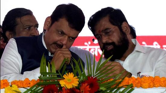 Maharashtra chief minister Eknath Shinde and deputy CM Devendra Fadnavis. (Photo by Bachchan Kumar/ HT PHOTO)