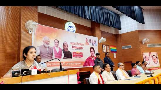 BJP leader D Purandeswari in Uttar Pradesh on Monday (HT Photo)