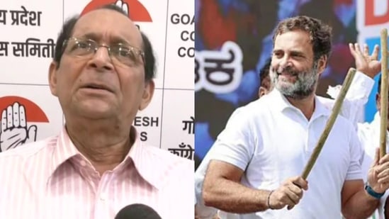 Congress MP from South Goa Francisco Sardinha and Rahul Gandhi.