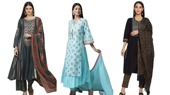 BIBA suit sets for women have a classy appeal.