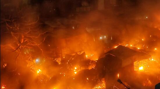 Five water tenders and two teams of fire brigade department were deployed to douse the fire. (REPRESENTATIVE PHOTO)