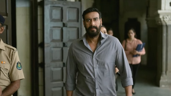 Ajay Devgn in a still from the movie.