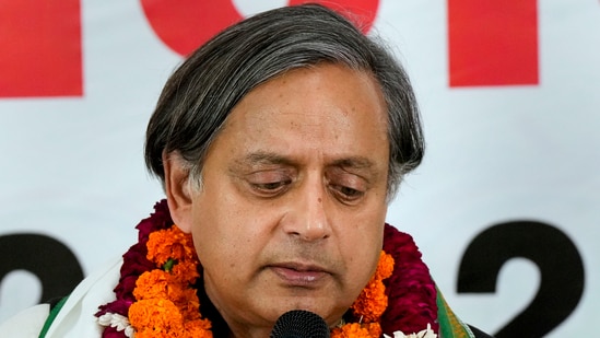 Congress party presidential candidate Shashi Tharoor.(PTI)