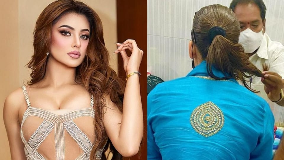 Urvashi Rautela shared photos of herself getting her hair cut. Urvashi Rautela shared photos of herself getting her hair cut.