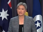 Australian Foreign Minister Penny Wong speaks during a press conference, Tuesday (Australia Pool via AP)(AP) Australian Foreign Minister Penny Wong speaks during a press conference, Tuesday (Australia Pool via AP)(AP)