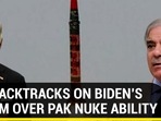 U.S BACKTRACKS ON BIDEN'S ALARM OVER PAK NUKE ABILITY