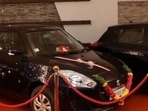 The employees of Chennai-based Challani Jewellery Mart received lavish Diwali gifts like this car.