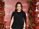 Drew Barrymore attends the Clooney Foundation for Justice Albie Awards in New York. (AP)