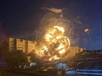 A Su-34 bomber came down after one of its engines caught fire during takeoff, the Russian Defense Ministry said. A Su-34 bomber came down after one of its engines caught fire during takeoff, the Russian Defense Ministry said.