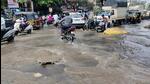 Drainage water overflows near Dolphin Chowk in Pune on Tuesday. (Rahul Raut/HT PHOTO) Drainage water overflows near Dolphin Chowk in Pune on Tuesday. (Rahul Raut/HT PHOTO)