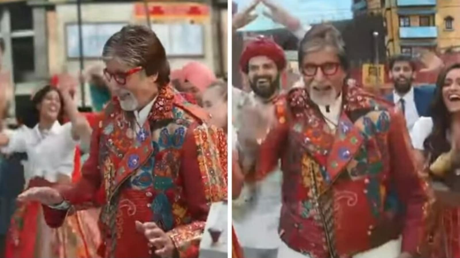 Amitabh Bachchan dances, sings in ad; Abhishek Bachchan, Navya Nanda react. Watch